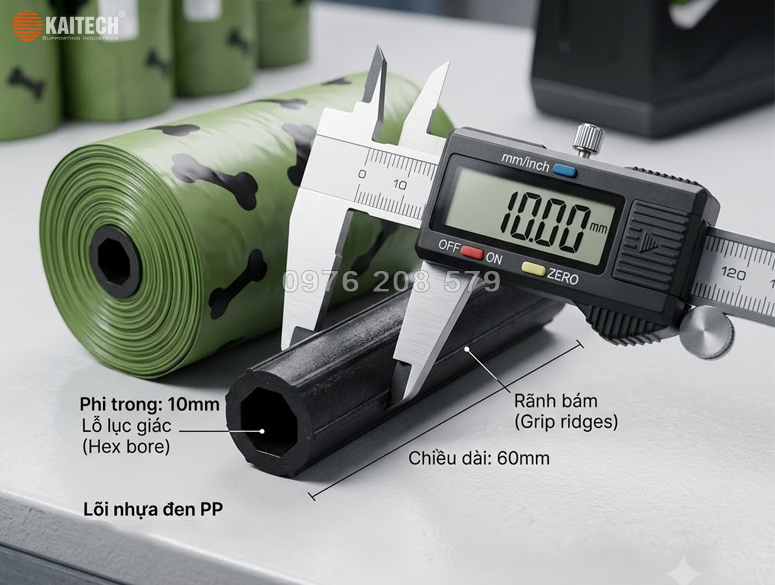 lõi nhựa cuộn túi rác cho chó mèo